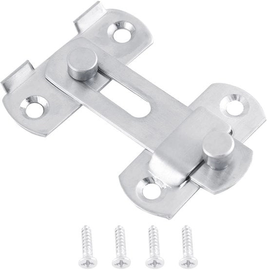 Chiusura a Chiave per Porta - Tipo A - Blocco - Fermo per Porta - Acciaio Inossidabile - Per Porte/Cassetti - Facile da Installare - 70x50mm - Blocco a Chiave