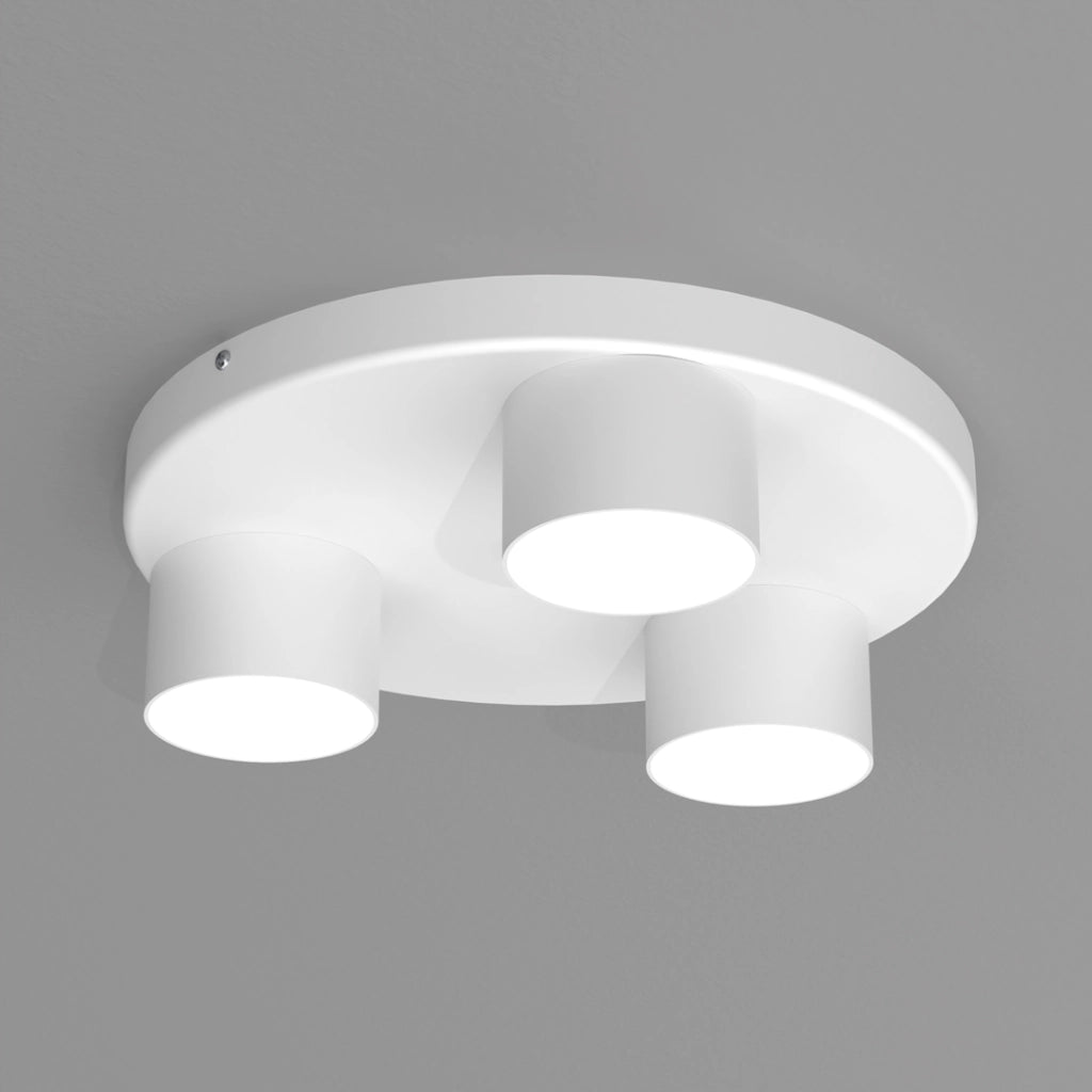Plafoniera Milagro Dixie tripla bianca metallo 3x20W GX53