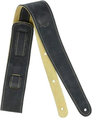 Cinturone per Chitarra Pelle Road Worn Larghezza 5cm Nero - Cinturone Pelle