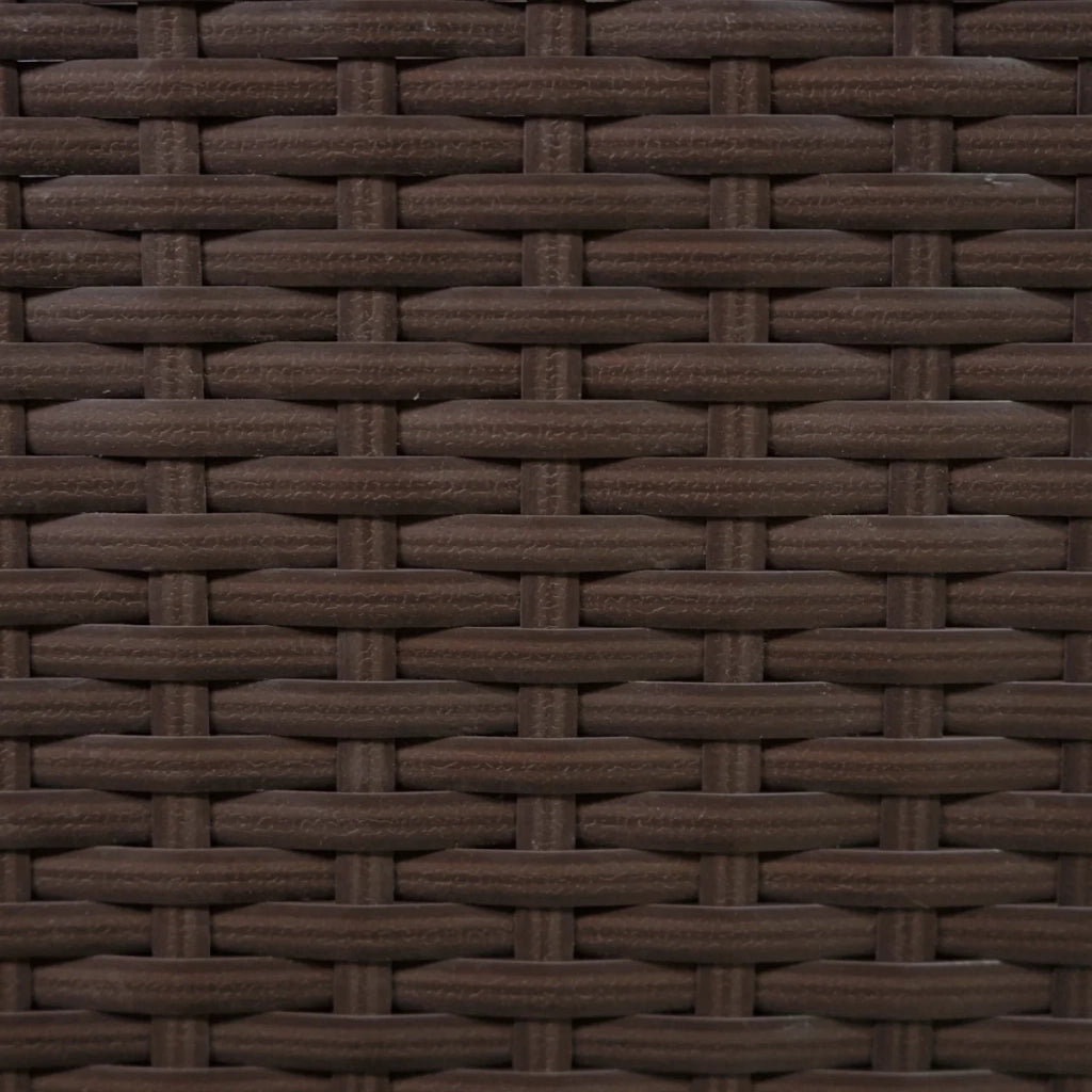 Rattan Box da giardino Marrone Grande 138cm Cassapanca per cuscini 582L
