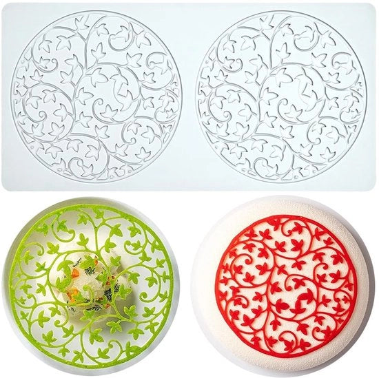 Mold per torta in silicone con forma decorativa - Decorazione per torte commestibili - Muffa per torte flessibile e non aderente - Riscaldabile e riutilizzabile - Adatto per -40 a 230 gradi Celsius - Decorazione per fondant