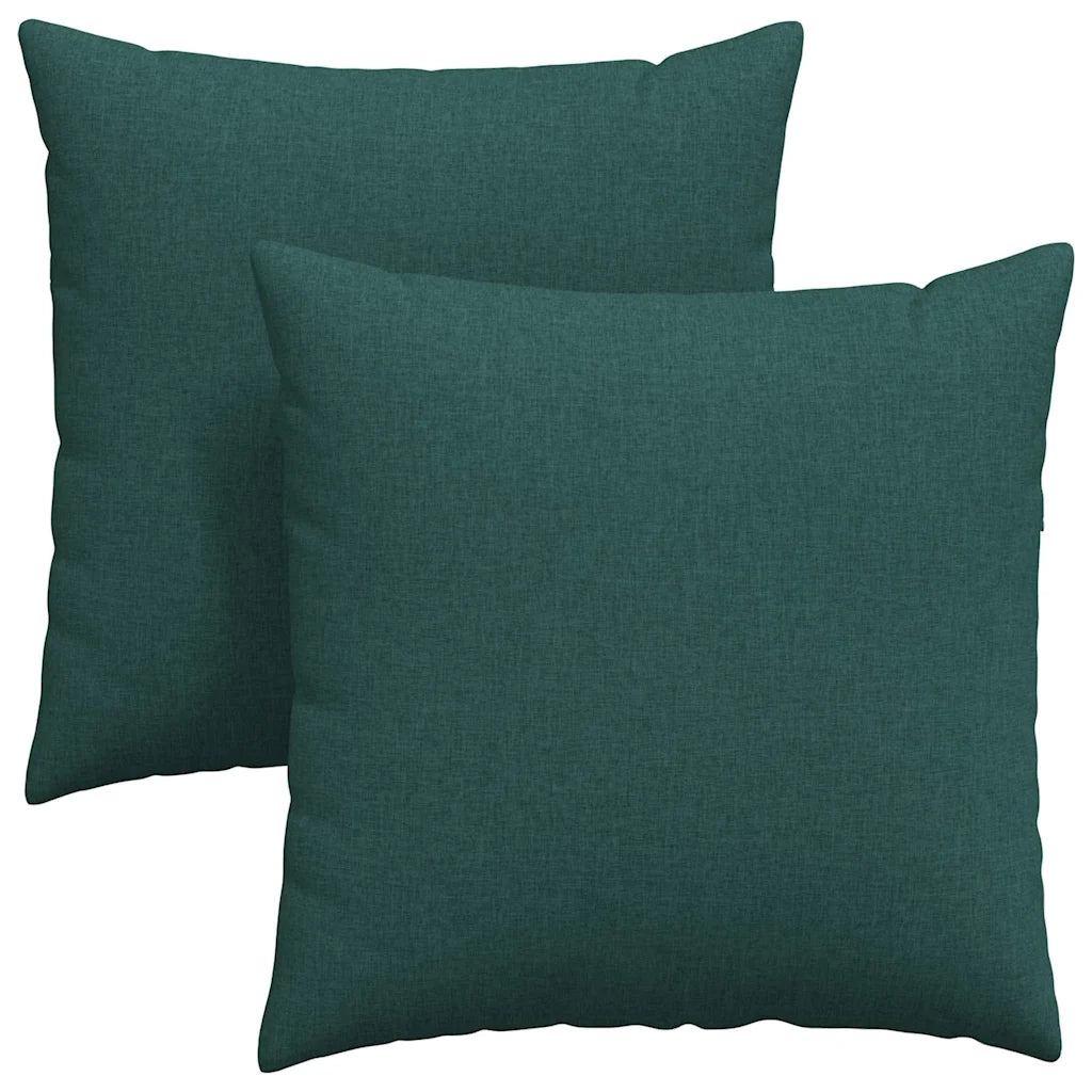 Cuscini da Divano 2 pcs Verde Scuro 60 x 60 cm Tessuto 42014002