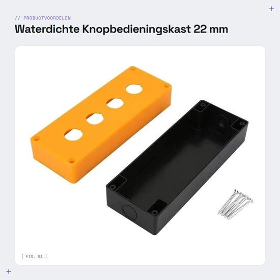 Pompa a manopola impermeabile - 22 mm - ABS resistente alle fiamme - Giallo - Componenti DIY - Per applicazioni industriali