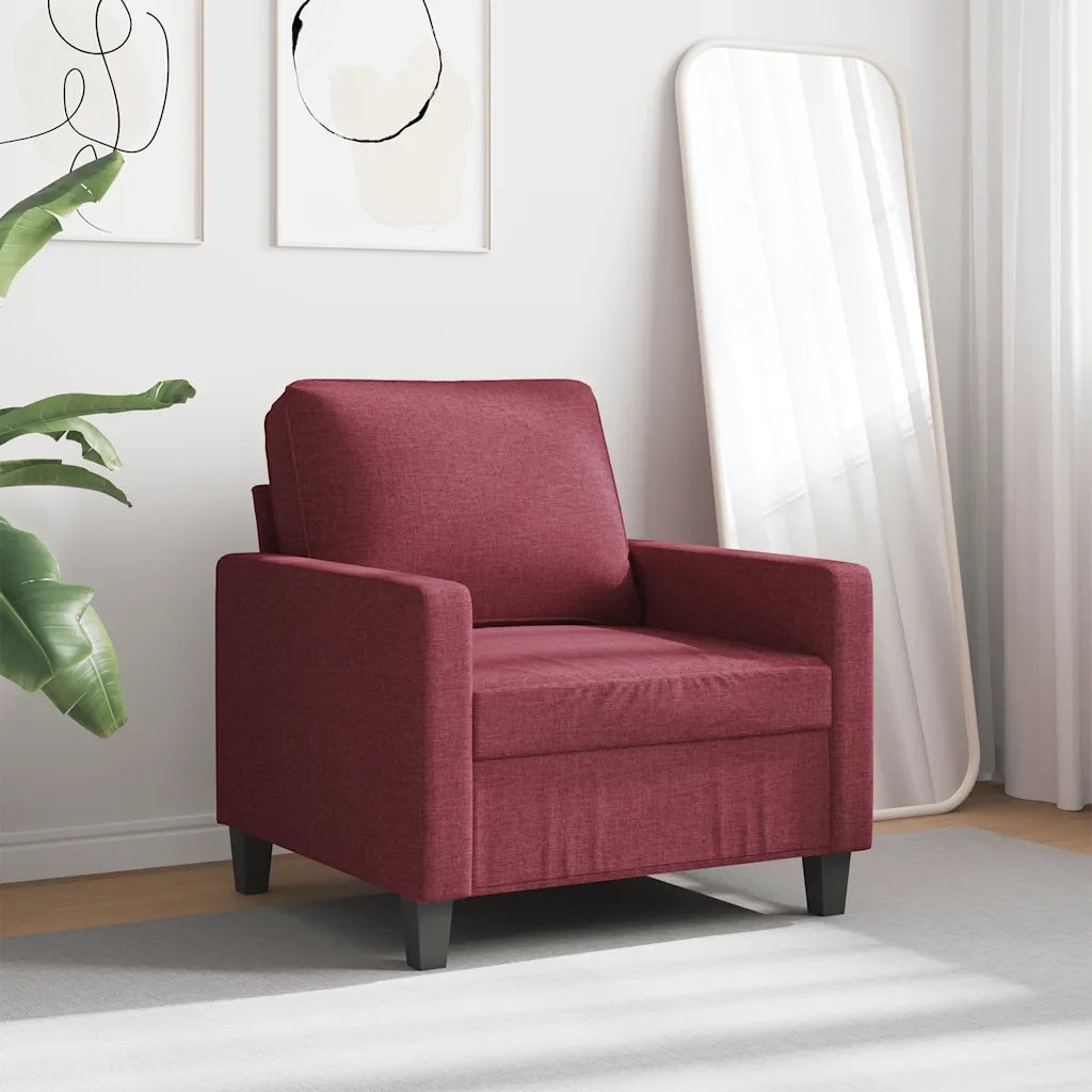 Poltrona Rosso Vino 60 cm in Tessuto 359153