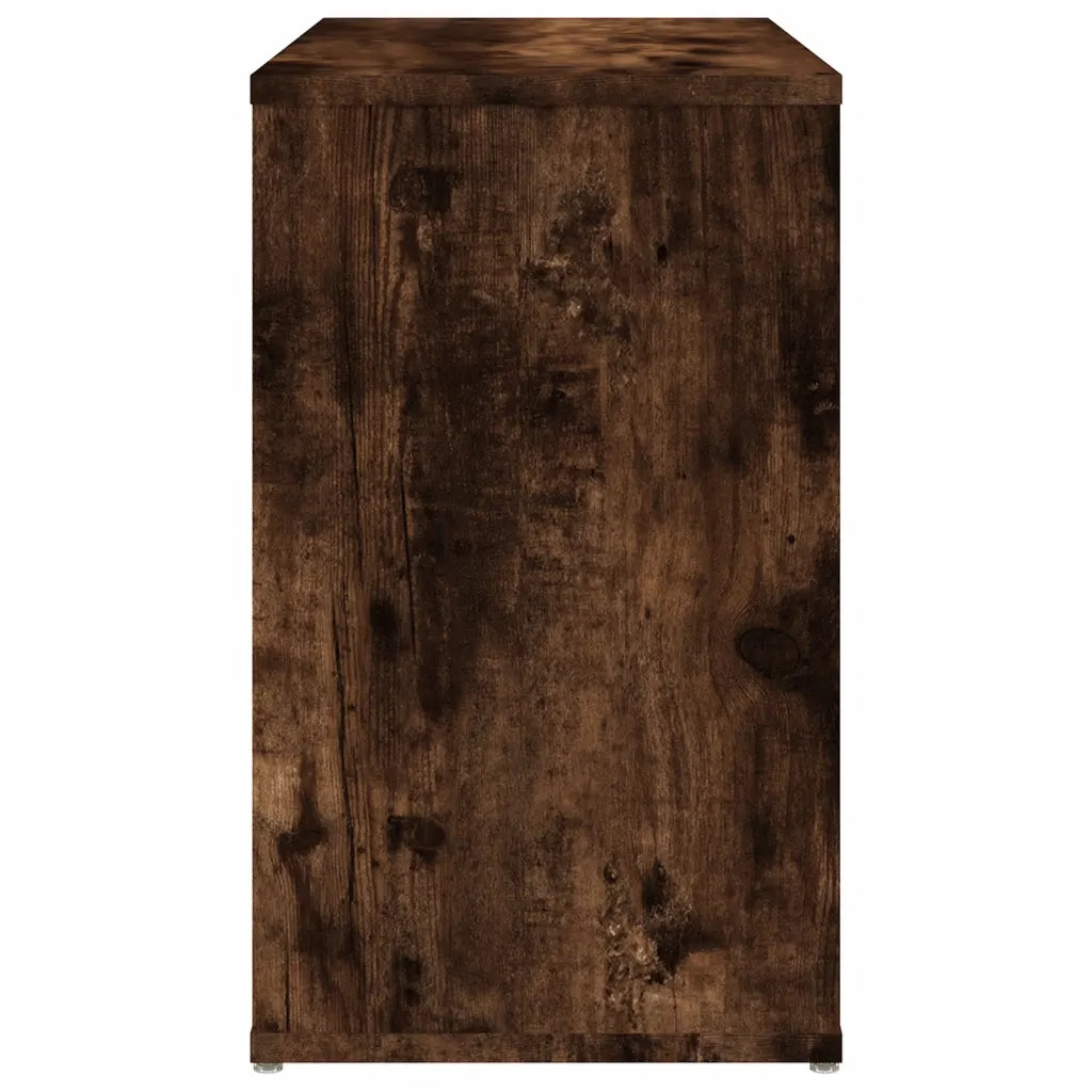 Mobiletto laterale in rovere affumicato pratico contenitore 60 x 30 x 50 cm legno composito marrone 02_0048244
