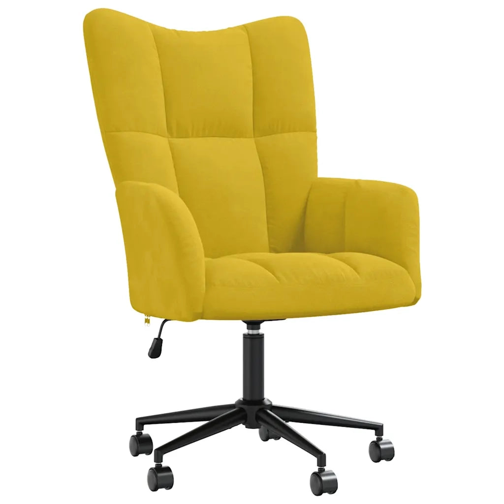 Poltrona Relax | Sedia Relax Giallo Senape in Velluto