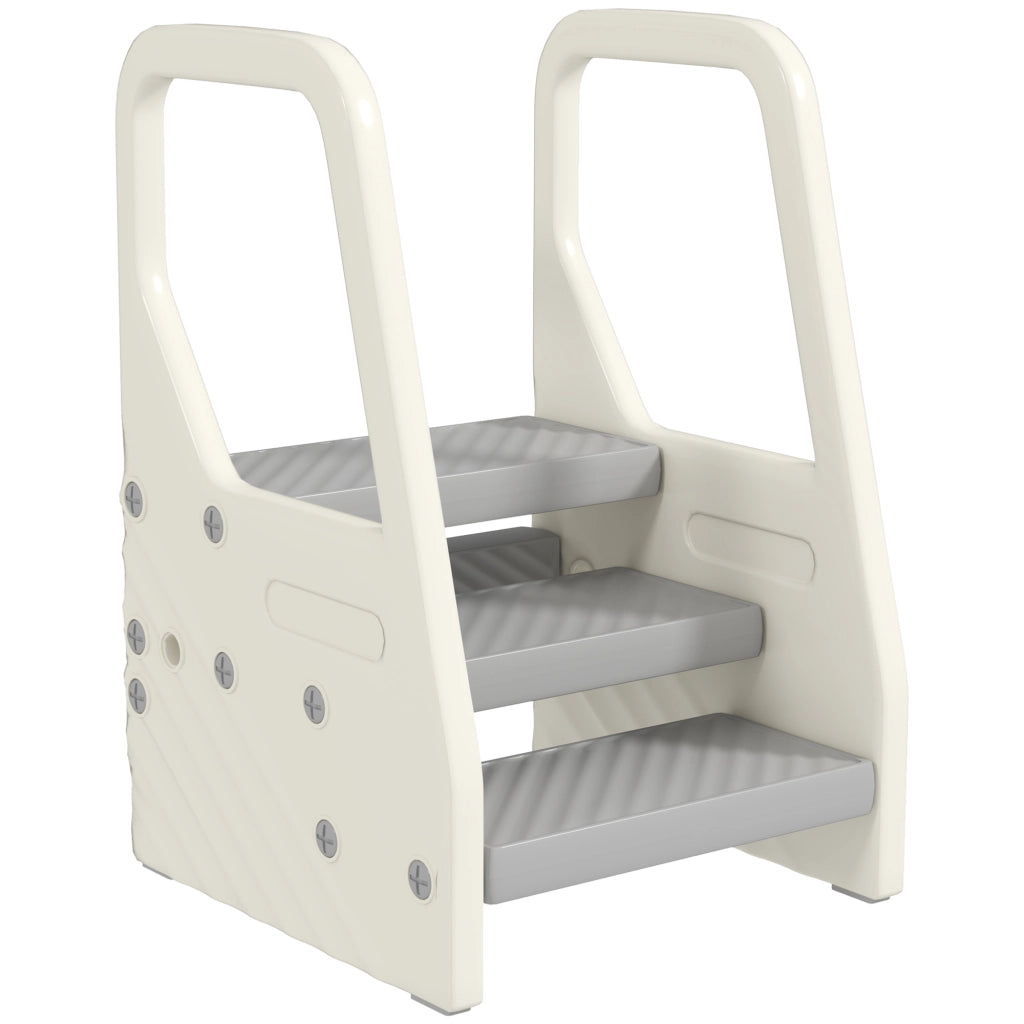 Sgabello 3 gradini regolabile bambini ¨C Xylo ¨C grigio 43x42x65,5cm