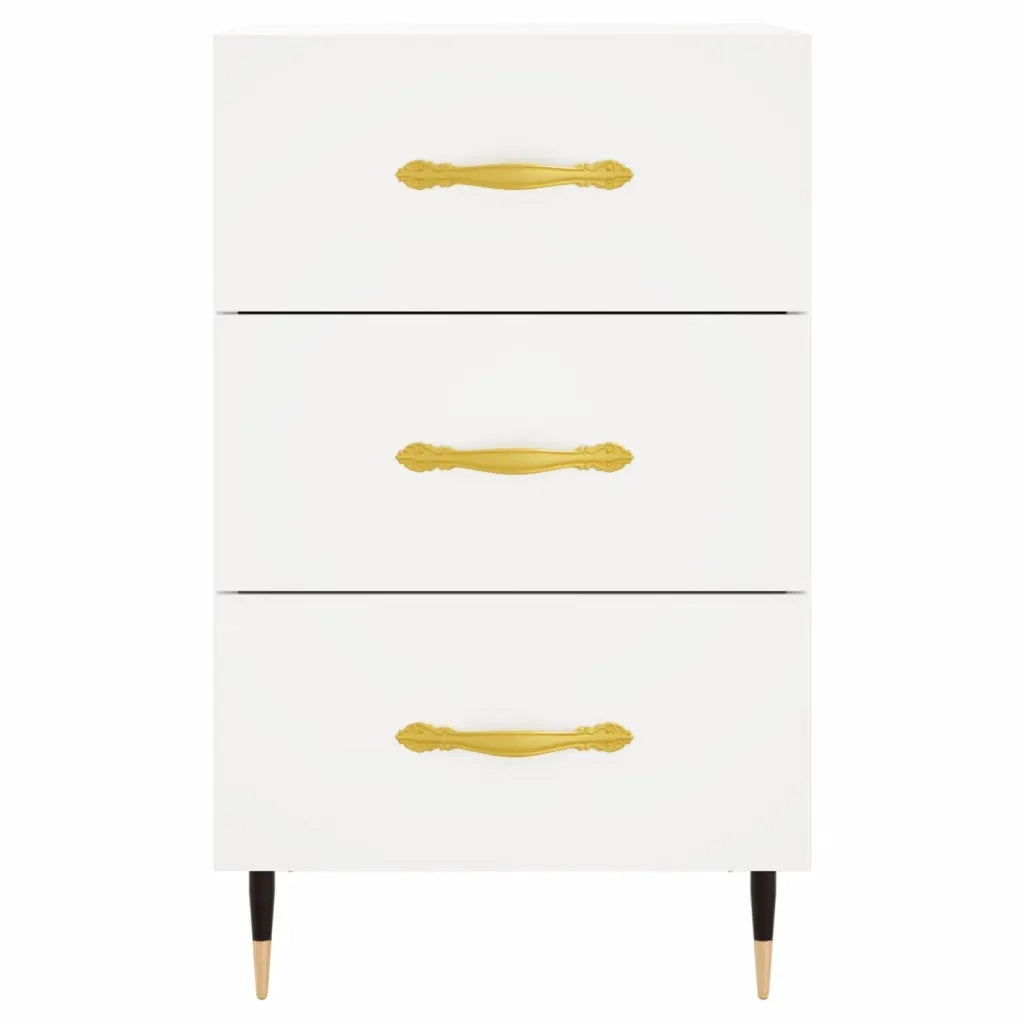 Comodino Bianco 40x40x66 cm in Legno Multistrato 827636