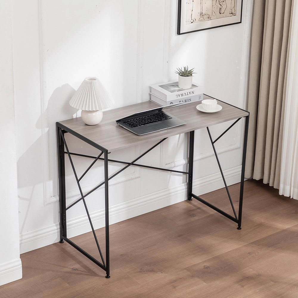 Scrivania - Xylo - piano legno naturale gambe metallo