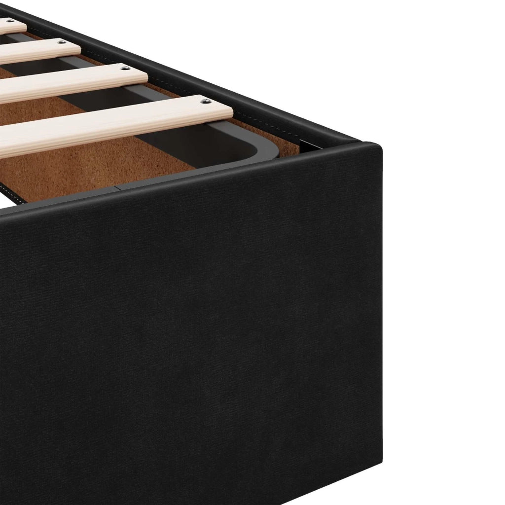 Letto Ottomano con Materasso e LED Nero 200 x 200 cm Velluto 3458327