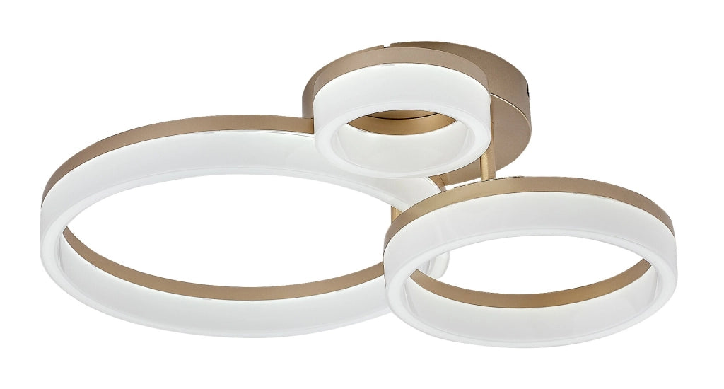 Plafoniera LED moderna oro anelli CCT 24W Rabalux Amilia