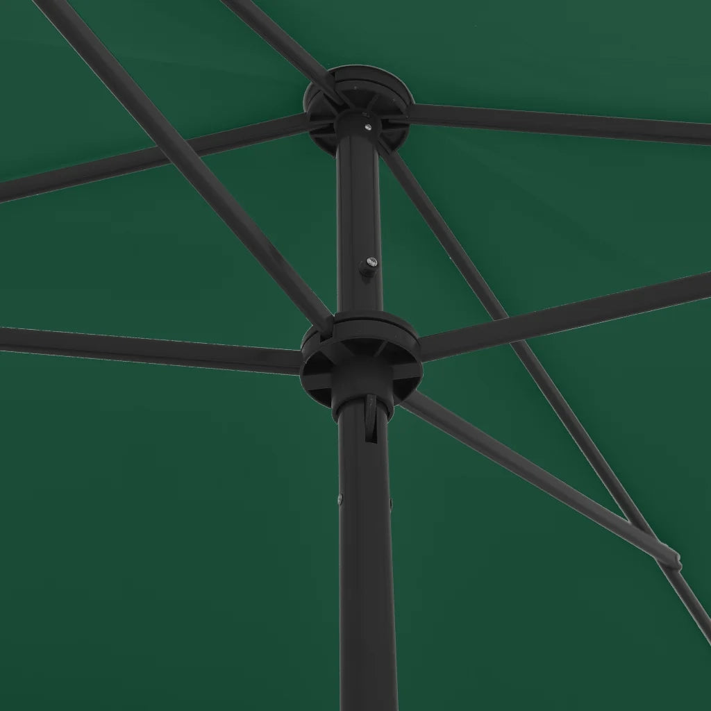 Ombrellone da Spiaggia Verde 200x125 cm 314728