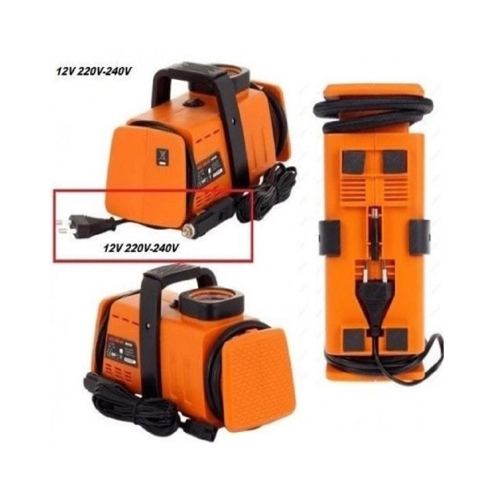 Trade Shop - Mini Compressore Portatile Canotti Auto 12v 220v Auto Bici Moto Dcc-260 -