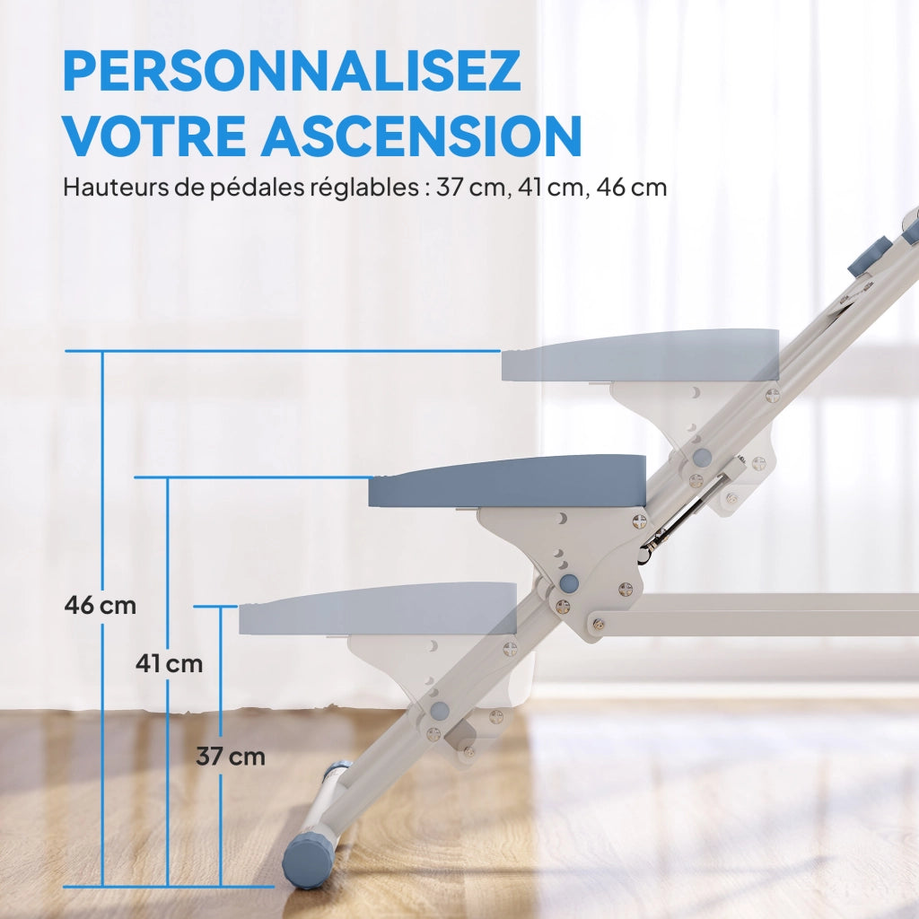 Stepper Fitness Pieghevole ¨C Xylo ¨C LCD Display 85x80x142cm Bianco