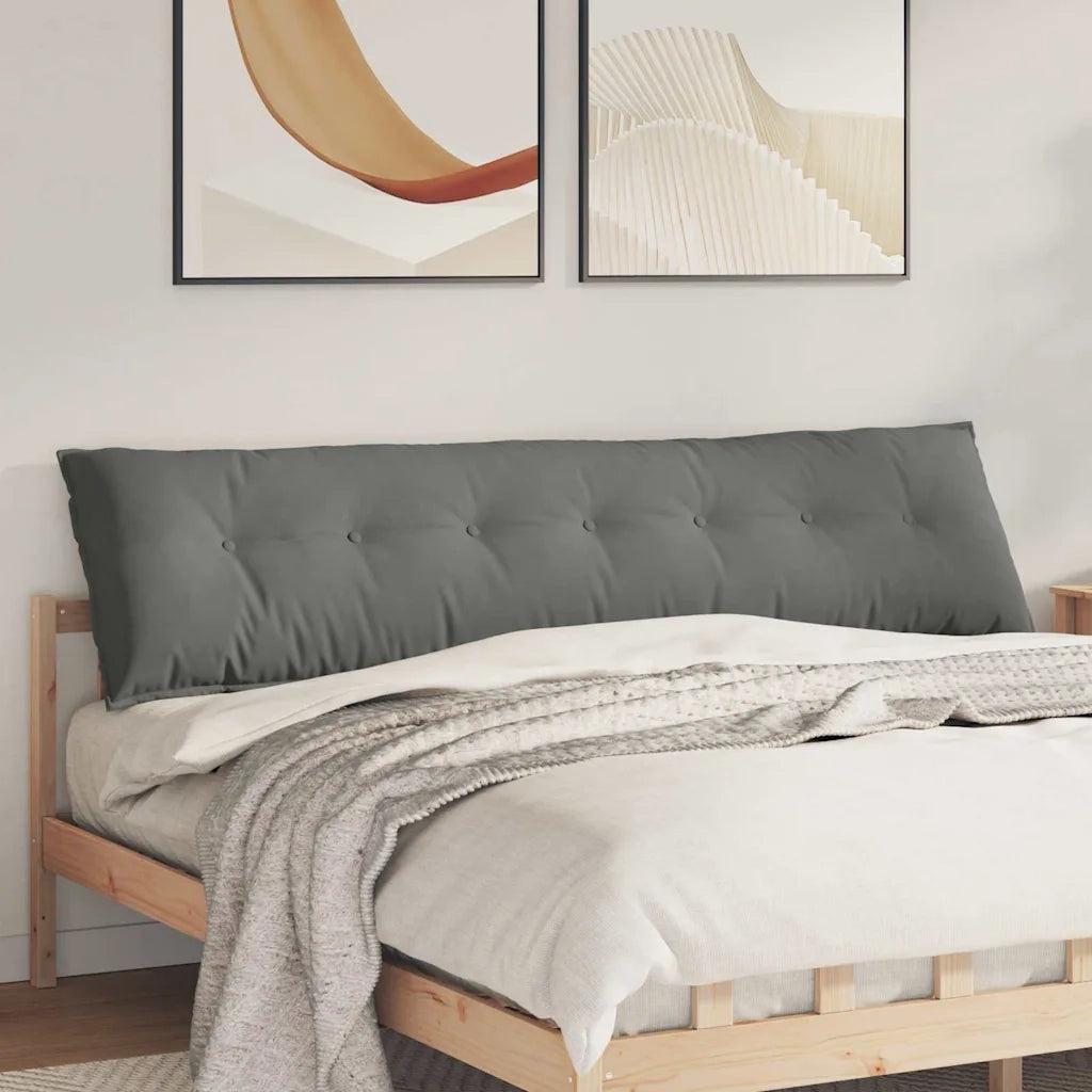 Cuscino per Schiena | Cuscino dorsale Grigio scuro 200 x 50 cm