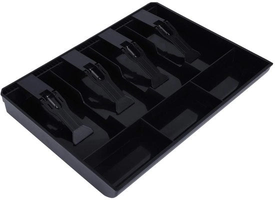 Cassa per Banconote Manuale - 4 Banconote - 3 Monete - ABS - 32 x 24,5 x 3,5 cm - Leggero e Sostenibile - Cassa per Monete