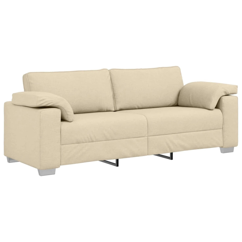 Divano 2 pcs Crema 219 x 80 x 82 cm Tessuto 3324747
