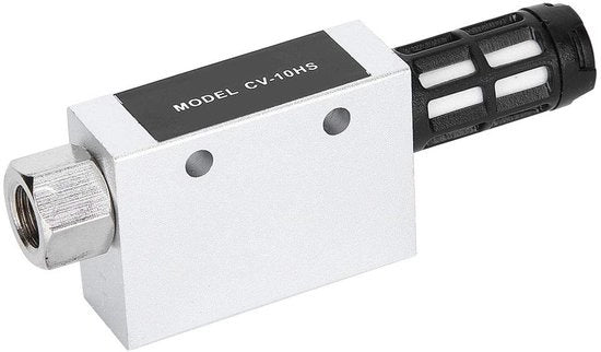 Eiettore a Vuoto in Alluminio - Chiave di Rilascio Pneumatica - Diametro Fissura 1mm - Pressione di Servizio 1~6BAR - Flusso di Aspirazione 27L/min - Peso 79g - Generatore di Vuoto