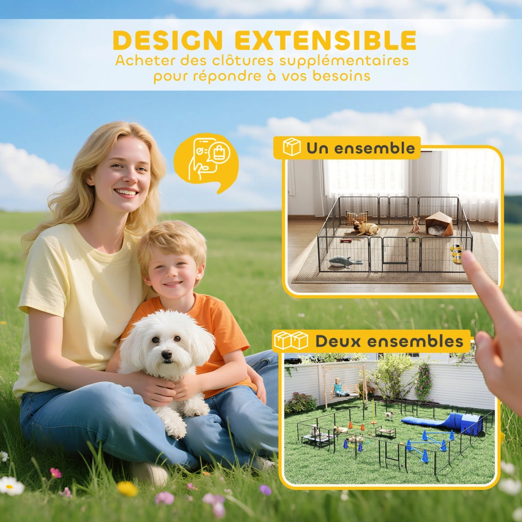 Recinto per animali modulabile ¨C Minimal ¨C 80x60 cm grigio