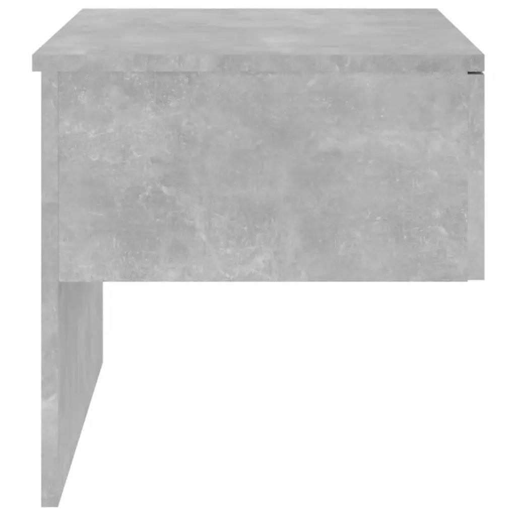 Set di 2 Comodini | Armadio da Notte | Mobiletto da notte a Muro Grigio Cemento