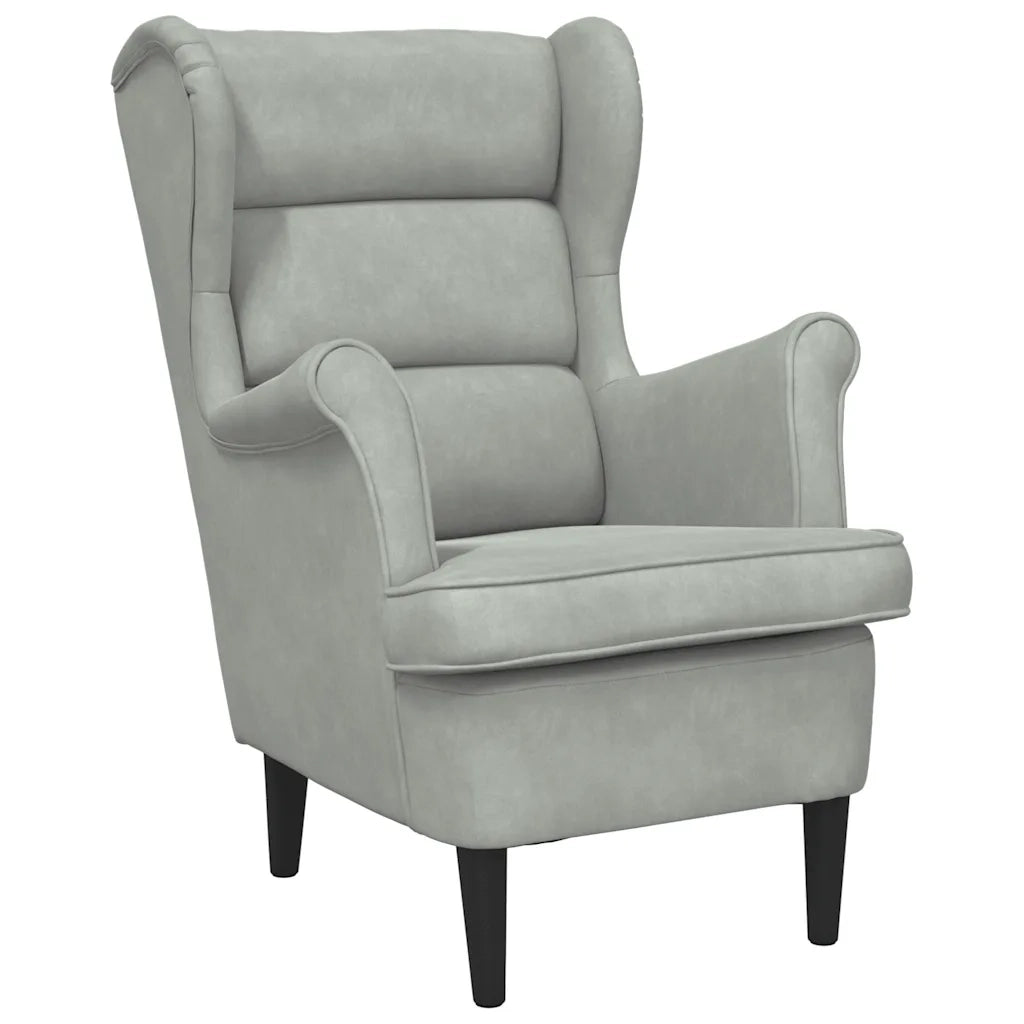 Poltrona | Sedia Relax Grigio Chiaro Velluto