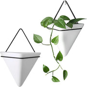 Bacini per piante appesi geometrici - Ceramici e moderni - 2 pezzi