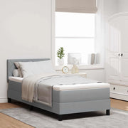 Letto a molle con testiera Grigio chiaro 90 x 200 cm Tessuto 3338734