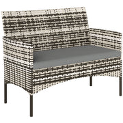 Divano 2 posti in rattan per esterno ¨C zephmum ¨C grigio chiaro