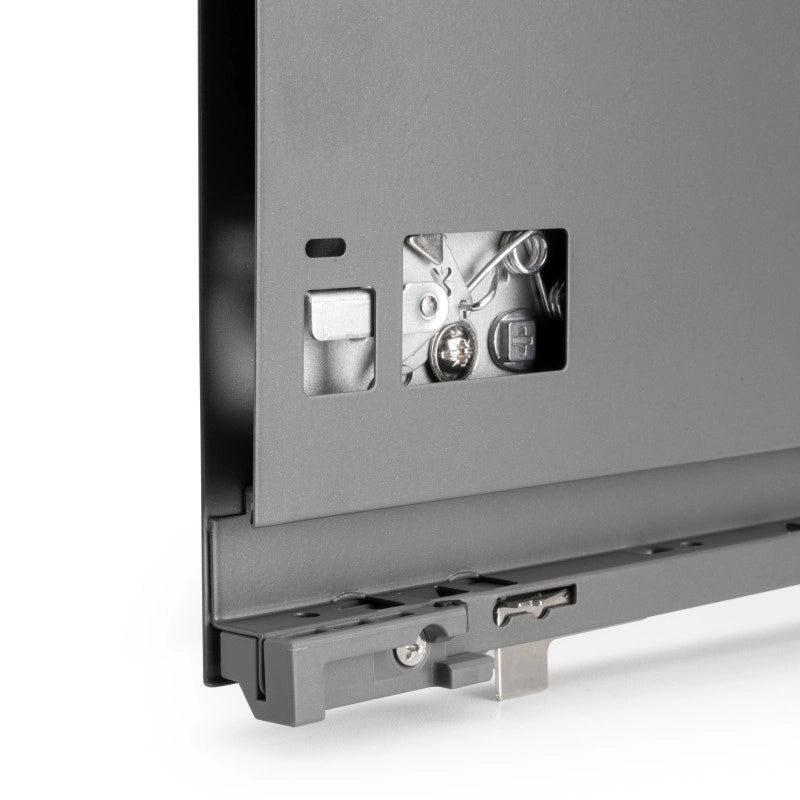 Cassetto esterno Vertex con regolazione 3D altezza 178mm, 40kg, profondità 400mm, Acciaio, Verniciato bianco