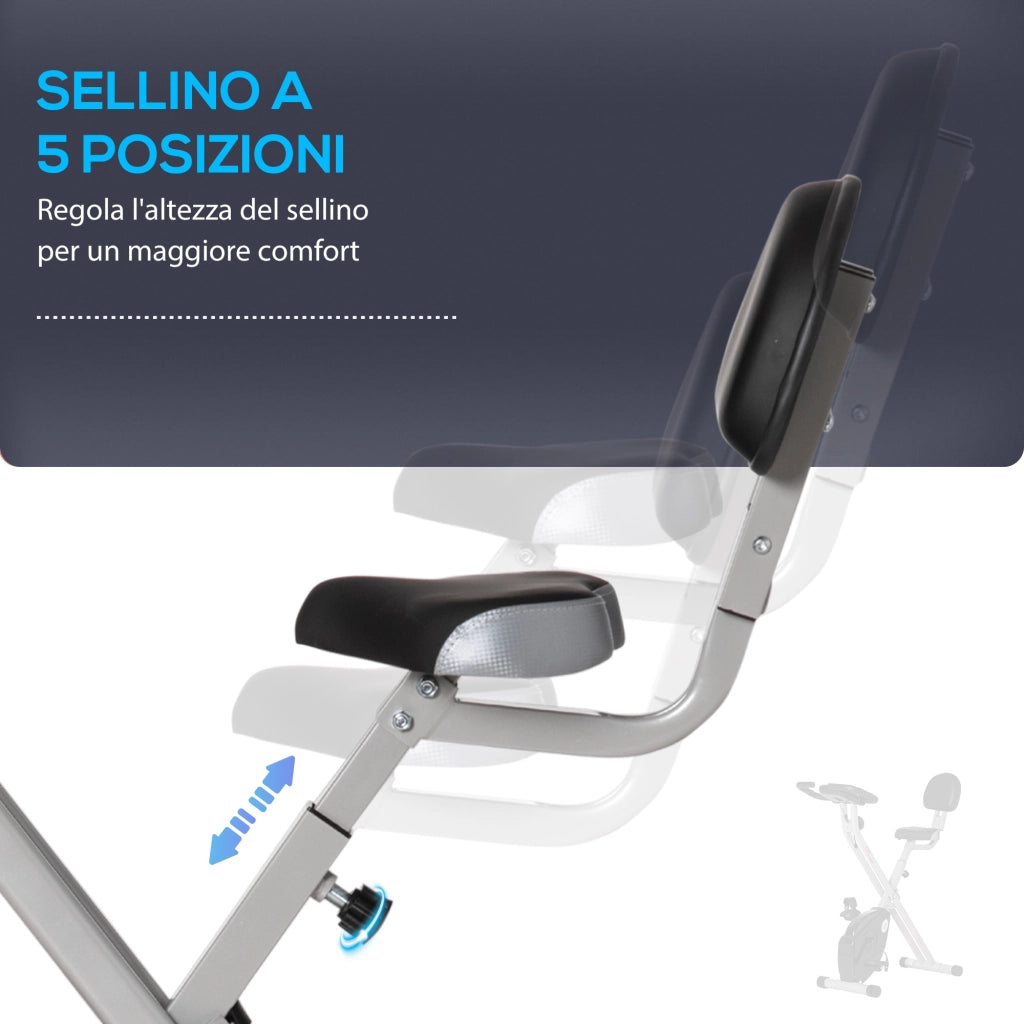 Bicicletta da fitness pieghevole ¨C zephmum ¨C grigio