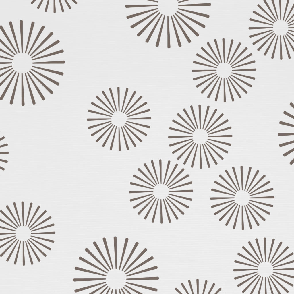 VIEWTEX Tenda a rullo Pasodoble Printed Bianco e Marrone 165 X 250cm - Made in Europe - 5 anni di Garanzia