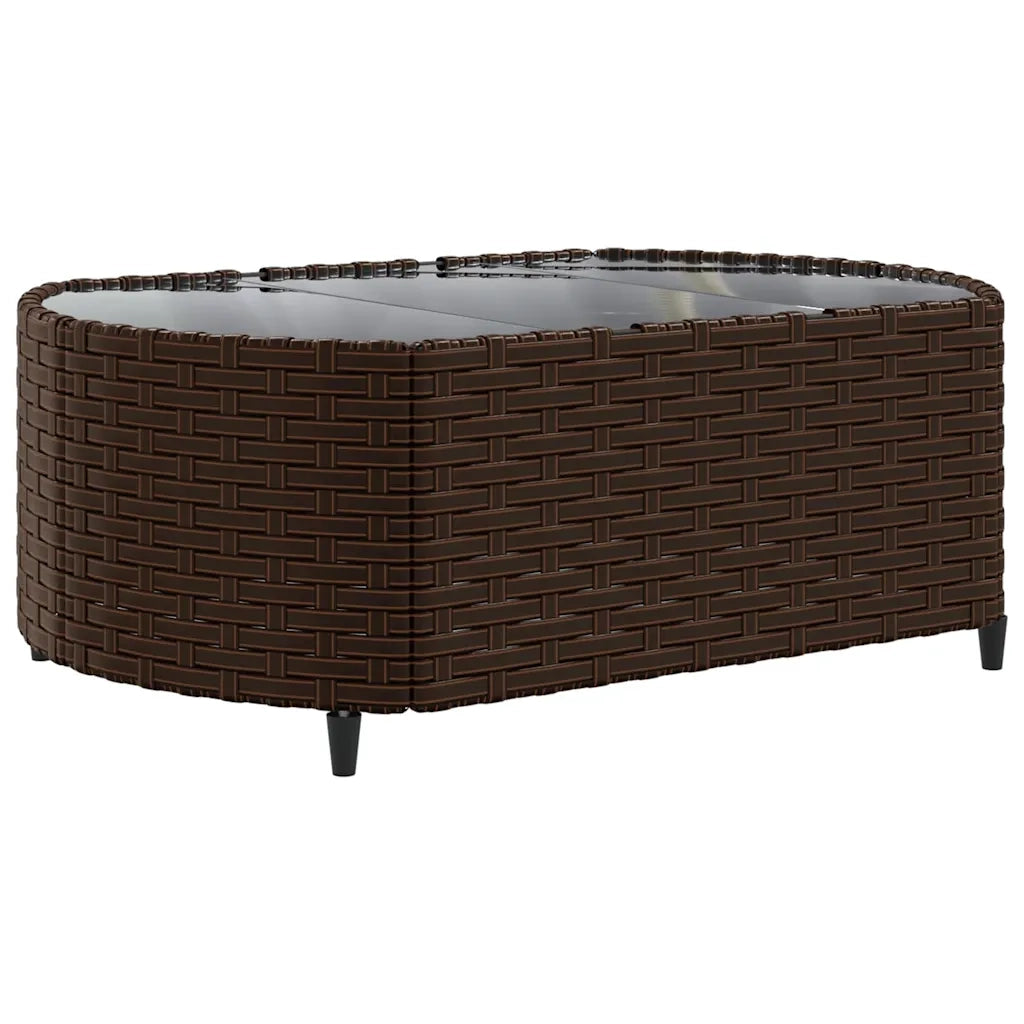 Set Divano da Giardino 5 pz con Cuscini Marrone in Polyrattan 3308441
