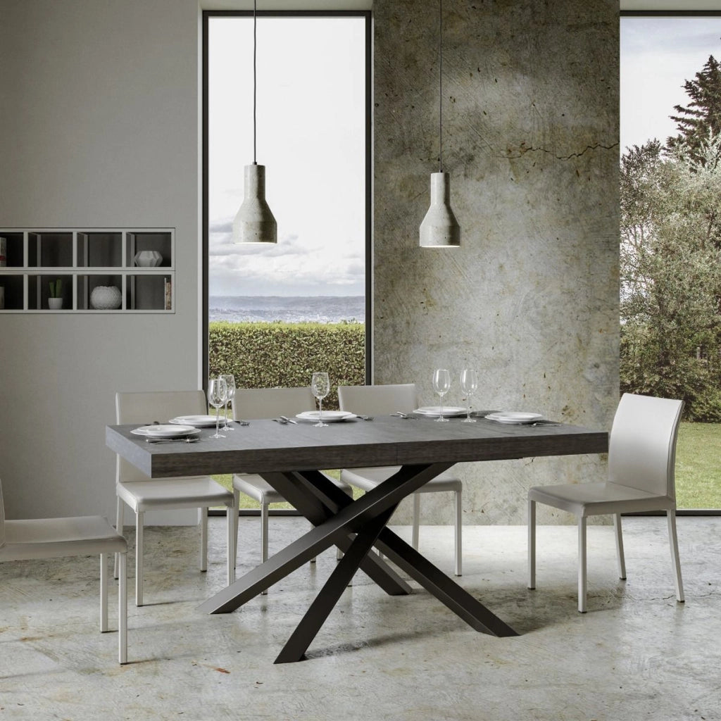 Tavolo Allungabile 120-224x90x77 cm Volantis Cemento