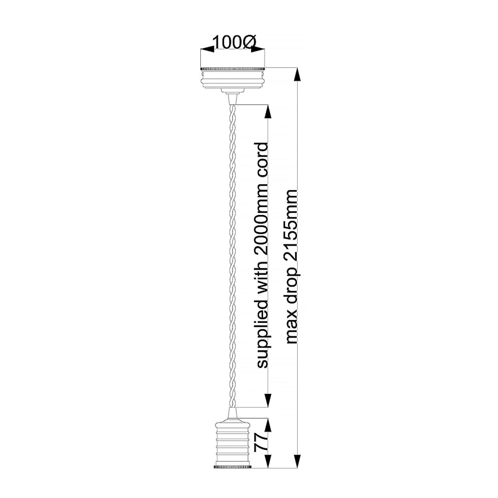 Sospensione retro Douille nichel lucido E27 60W Elstead