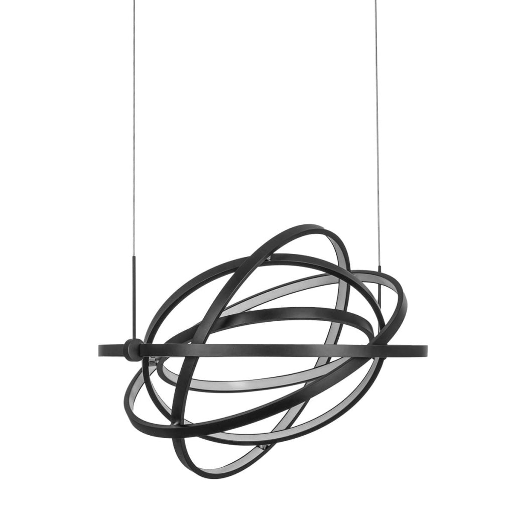 Plafoniera Italux Tryton LED 56W 3000K nera 5 luci