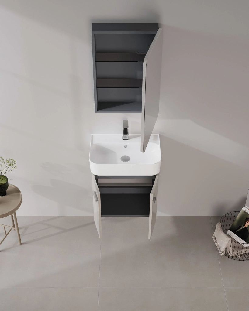 Mobile lavabo "Orbit 55" - 55 x 38 x 62 cm - Mink