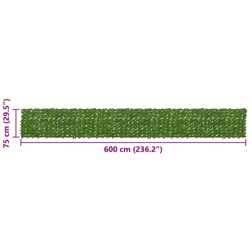 Paravento da Balcone | Schermo per balcone con foglie Verde e Giallo 600 x 75 cm