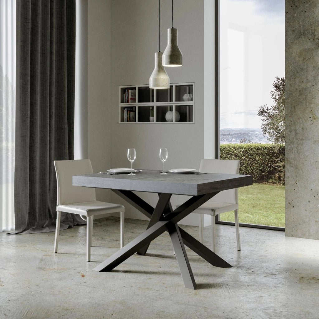 Tavolo Allungabile 120-224x90x77 cm Volantis Cemento
