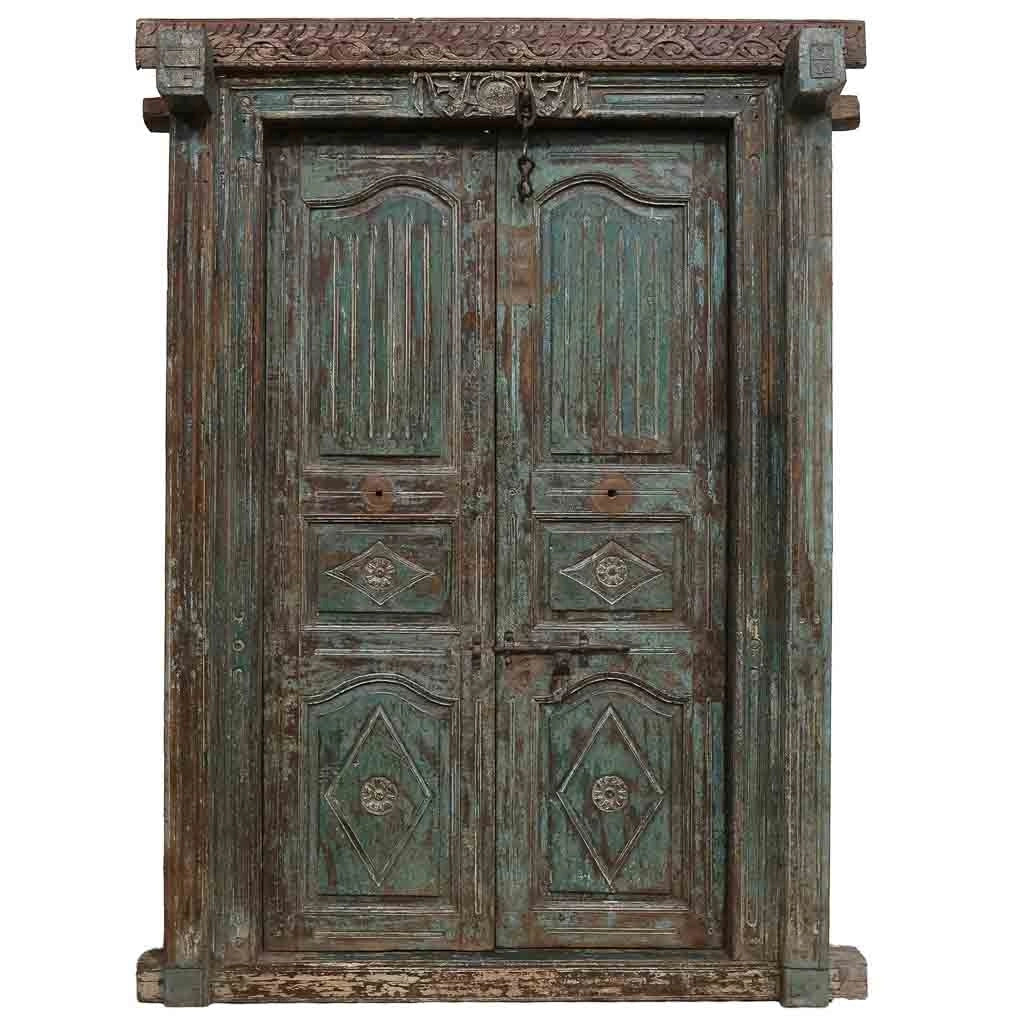 Porta in legno marrone 160x27x216h cm