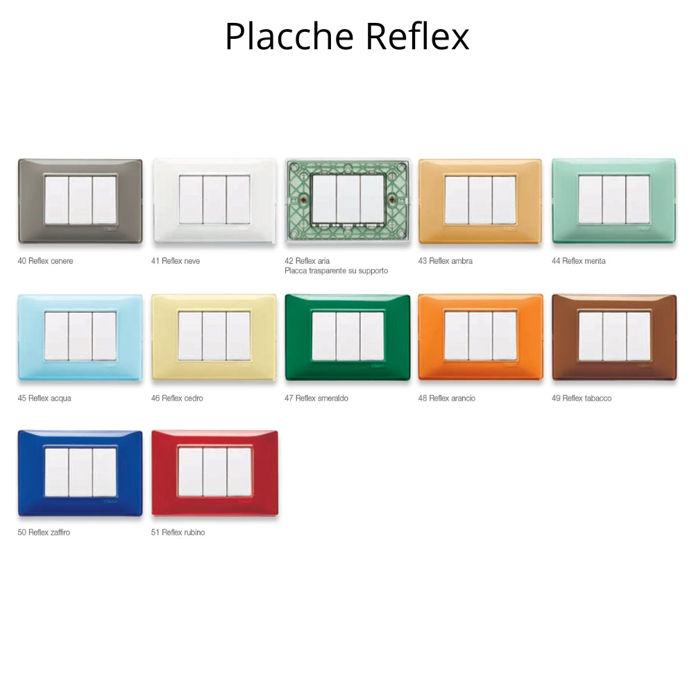 Vimar plana placca 3 posti pezzi 10 tecnopolimero bianco 14653.01