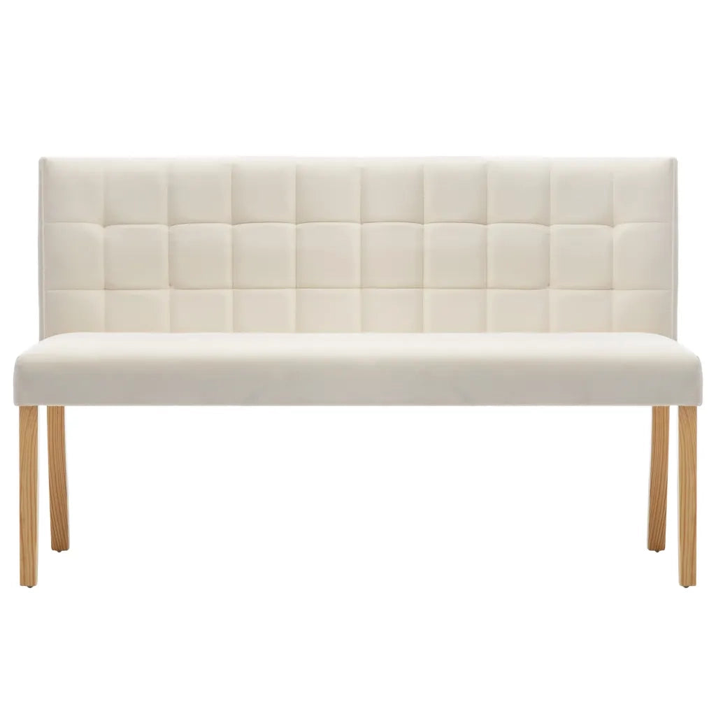 Panca 140 cm Crema in Velluto 288577