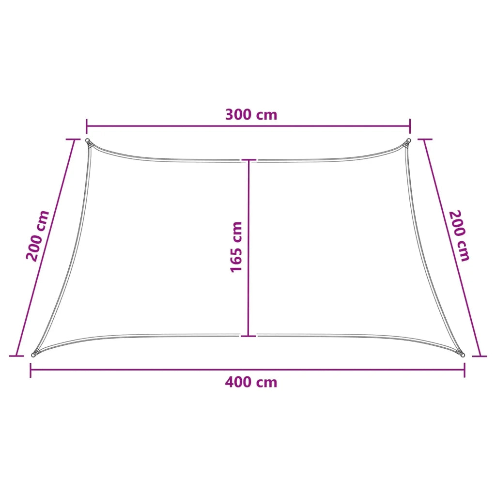 Telo Ombra Giallo e Bianco 3 / 4 x 2 m HDPE 42032862