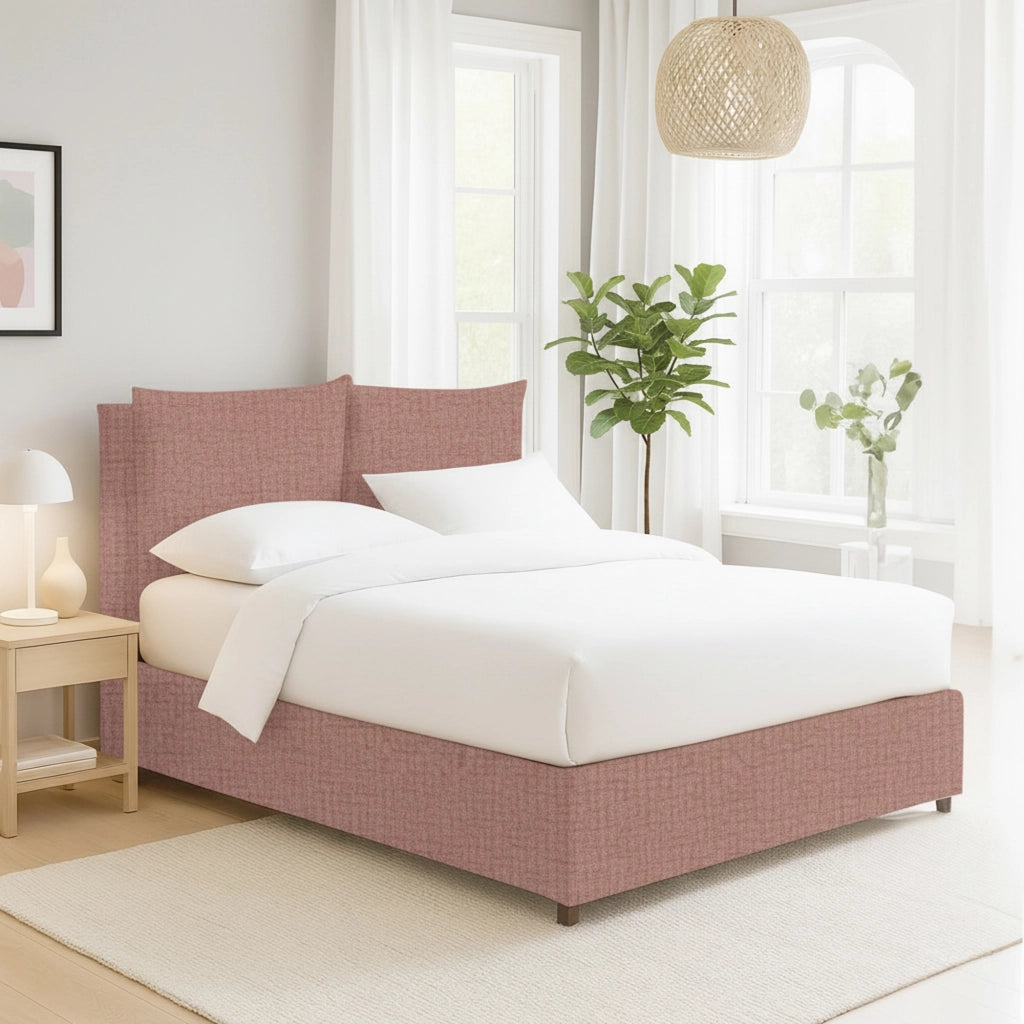 Penrith, Letto Singolo Sfoderabile Made in Italy, Rosa