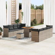 Set Divano da Giardino con cuscino 11 pcs Grigio 3363408