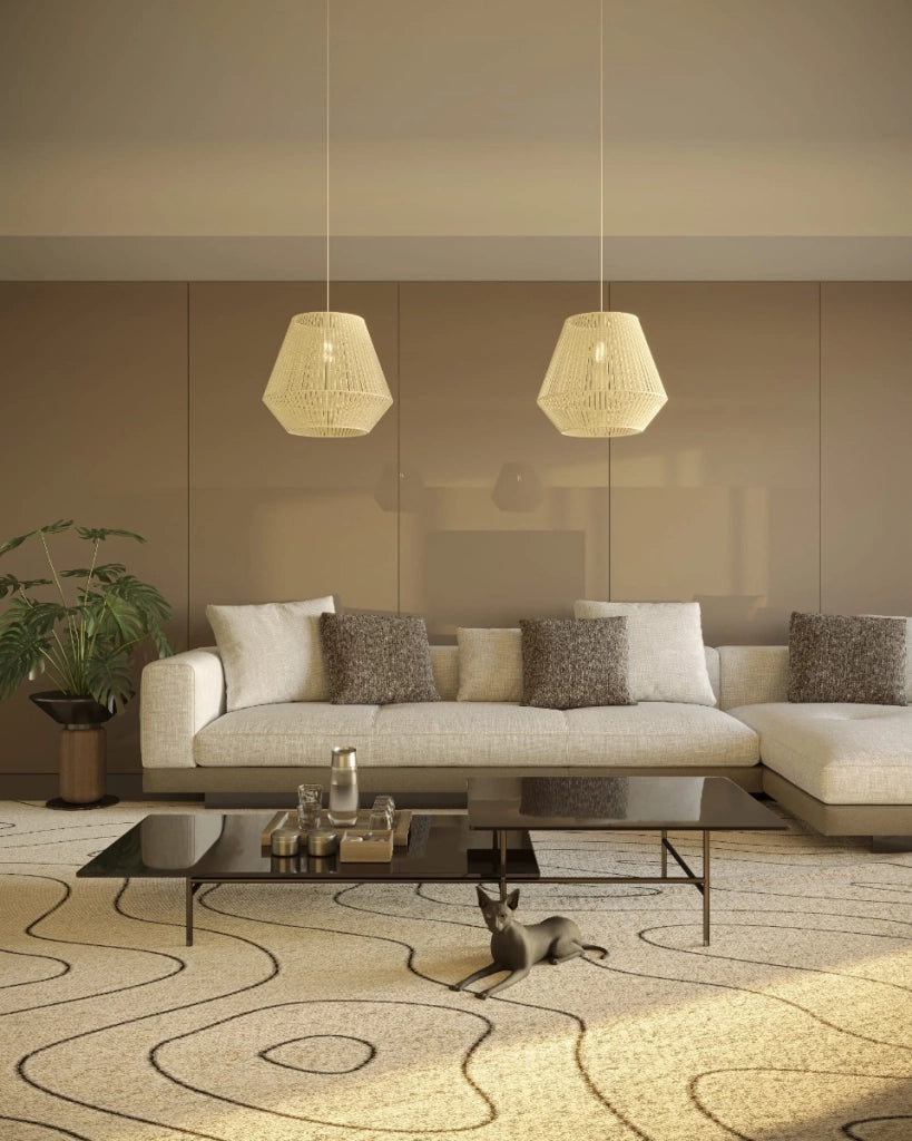 Lampada a sospensione Praslin Maxlight crema Ø44 E27