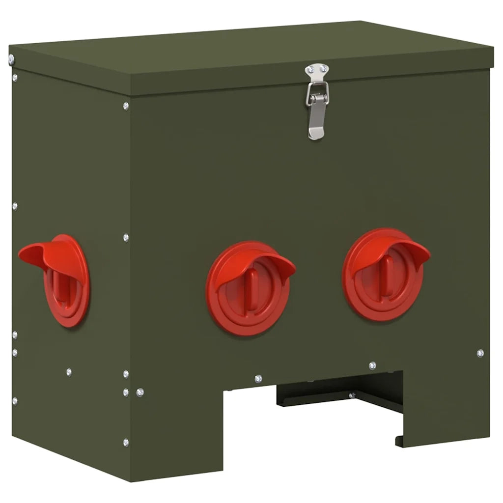 Feeder per pollo 2 pcs Verde oliva 40,5 x 25 x 38 cm 879985