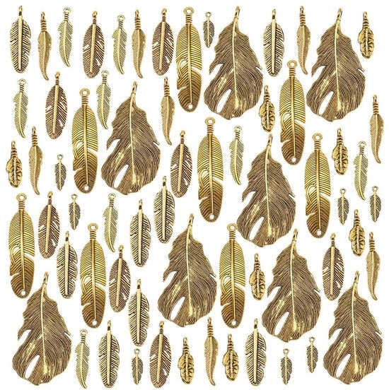 64 pezzi di uncini da gioielli in oro antico per creare accessori