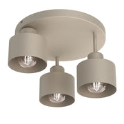 Lampada da soffitto moderna Parkla 3xE27 beige acciaio
