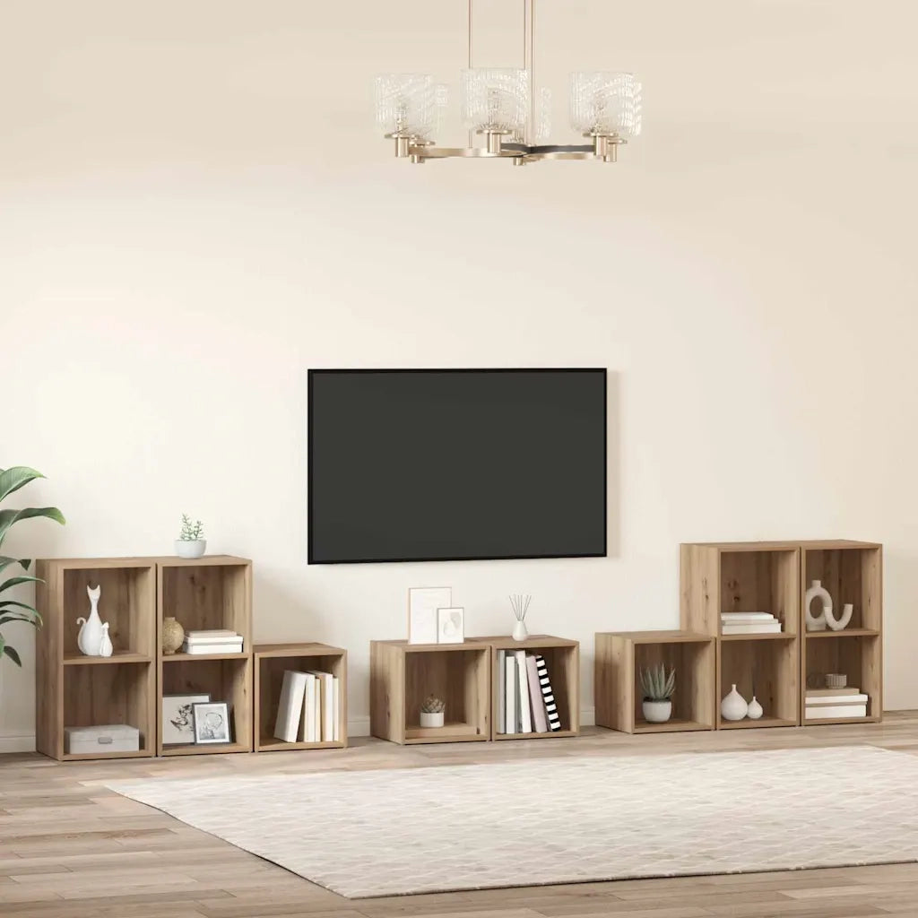 Set di mobili TV 8 pz Rovere artigianale Legno ingegnerizzato 3393275
