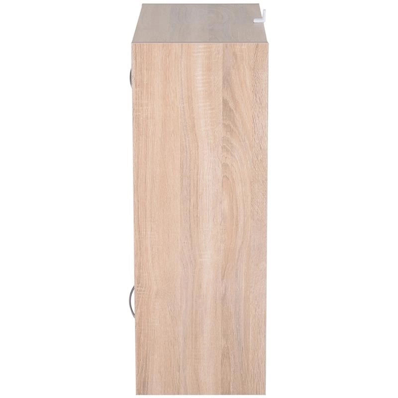 LIBRERIA SCAFFALE IN LEGNO A 3 RIPIANI CON 4 SCOMPARTIMENTI E 2 ANTE IN LEGNO